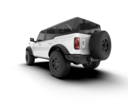 White SUV on transparent background. 3d rendering - illustration png