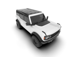 White SUV on transparent background. 3d rendering - illustration png