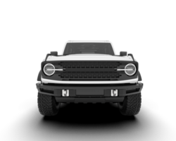 White SUV on transparent background. 3d rendering - illustration png