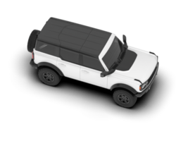 White SUV on transparent background. 3d rendering - illustration png