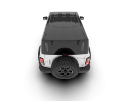 White SUV on transparent background. 3d rendering - illustration png