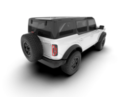 vit sUV på transparent bakgrund. 3d tolkning - illustration png