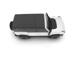 White SUV on transparent background. 3d rendering - illustration png