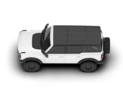 vit sUV på transparent bakgrund. 3d tolkning - illustration png