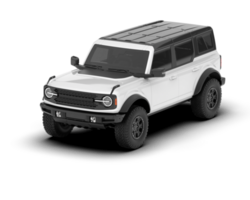 White SUV on transparent background. 3d rendering - illustration png