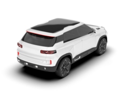 White SUV on transparent background. 3d rendering - illustration png