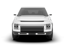 White SUV on transparent background. 3d rendering - illustration png