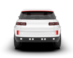 White SUV on transparent background. 3d rendering - illustration png