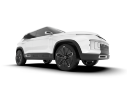 vit sUV på transparent bakgrund. 3d tolkning - illustration png