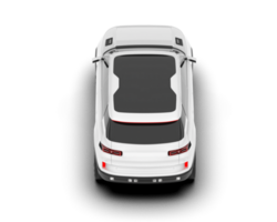 White SUV on transparent background. 3d rendering - illustration png