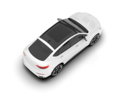 White SUV on transparent background. 3d rendering - illustration png