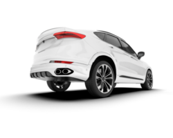 White SUV on transparent background. 3d rendering - illustration png