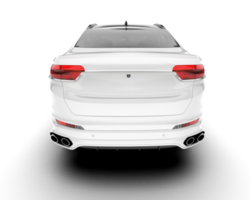 White SUV on transparent background. 3d rendering - illustration png