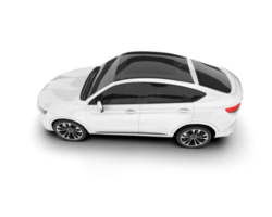 White SUV on transparent background. 3d rendering - illustration png