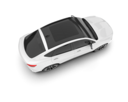 White SUV on transparent background. 3d rendering - illustration png