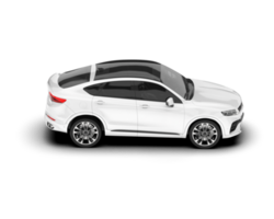 White SUV on transparent background. 3d rendering - illustration png