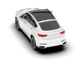 White SUV on transparent background. 3d rendering - illustration png