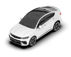 White SUV on transparent background. 3d rendering - illustration png