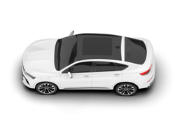 White SUV on transparent background. 3d rendering - illustration png