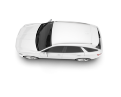 White SUV on transparent background. 3d rendering - illustration png