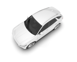 Weiß suv auf transparent Hintergrund. 3d Rendern - - Illustration png