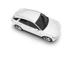 White SUV on transparent background. 3d rendering - illustration png