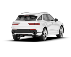 White SUV on transparent background. 3d rendering - illustration png