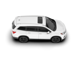 White SUV on transparent background. 3d rendering - illustration png