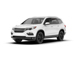 White SUV on transparent background. 3d rendering - illustration png