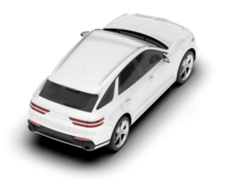 White SUV on transparent background. 3d rendering - illustration png