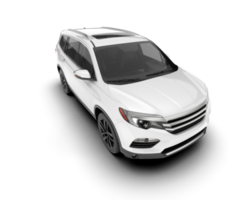 Weiß suv auf transparent Hintergrund. 3d Rendern - - Illustration png