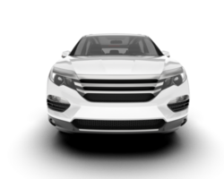 White SUV on transparent background. 3d rendering - illustration png