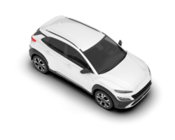 White SUV on transparent background. 3d rendering - illustration png