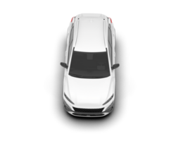 White SUV on transparent background. 3d rendering - illustration png