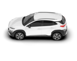 White SUV on transparent background. 3d rendering - illustration png