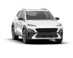 White SUV on transparent background. 3d rendering - illustration png