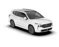 vit sUV på transparent bakgrund. 3d tolkning - illustration png