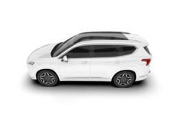 vit sUV på transparent bakgrund. 3d tolkning - illustration png