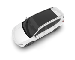 Weiß suv auf transparent Hintergrund. 3d Rendern - - Illustration png