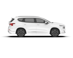 White SUV on transparent background. 3d rendering - illustration png