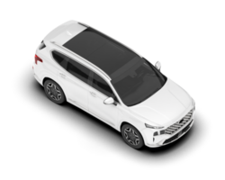 White SUV on transparent background. 3d rendering - illustration png