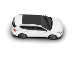 vit sUV på transparent bakgrund. 3d tolkning - illustration png