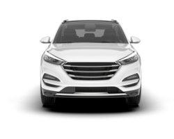 White SUV on transparent background. 3d rendering - illustration png