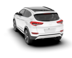 White SUV on transparent background. 3d rendering - illustration png