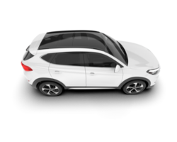 White SUV on transparent background. 3d rendering - illustration png