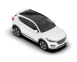 Weiß suv auf transparent Hintergrund. 3d Rendern - - Illustration png