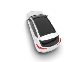 White SUV on transparent background. 3d rendering - illustration png