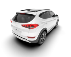 vit sUV på transparent bakgrund. 3d tolkning - illustration png