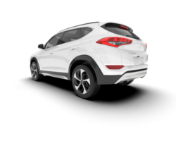 Weiß suv auf transparent Hintergrund. 3d Rendern - - Illustration png