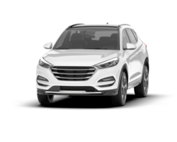 White SUV on transparent background. 3d rendering - illustration png